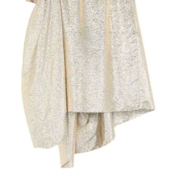 Stella McCartney Lurex Gathered Brynn skirt Gold size 4 - Picture 5 of 10
